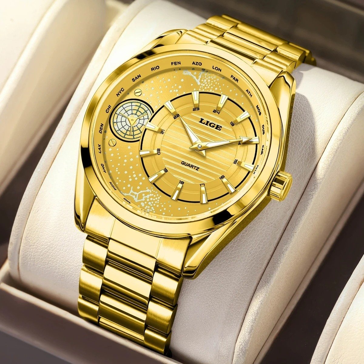 LIGE 89262 Original Design Quartz Men's Fashion Luxury Watch